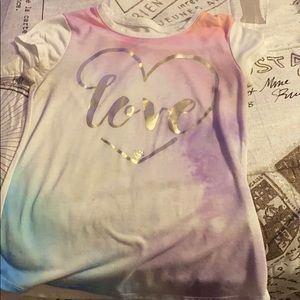 A tie-dye love shirt from Justice